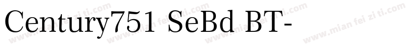 Century751 SeBd BT字体转换